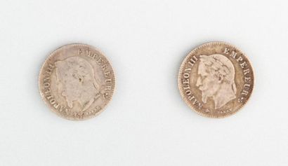 null NAPOLEON III (1852-1870)

Deux pièces de vingt centimes petit module Napoléon...