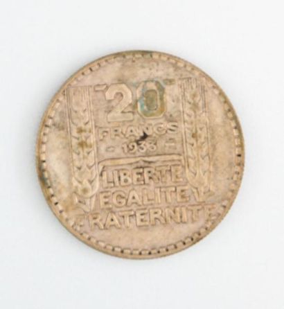 null REGIME DE VICHY (1940-1944)

Une pièce de vingt francs Turin, 1933

Argent

Diam....