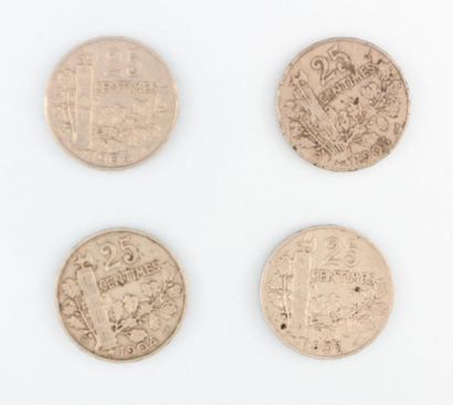 null TROISIEME REPUBLIQUE (1871-1940)

Quatre pièces de vingt cinq centimes Patey...