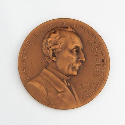 null Médaille L.A.Jette Lieutenant Gouverneur de la Province de Quebec Janvier 1898...