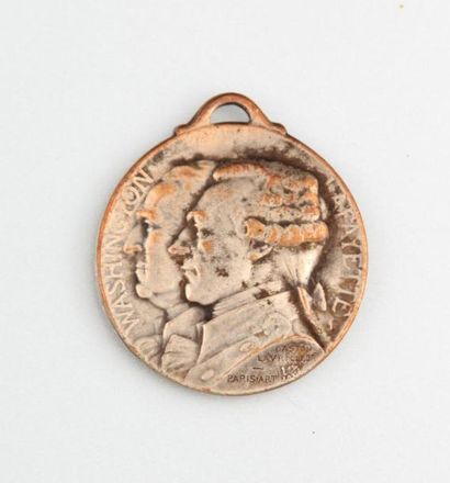 null Médaille Washington/Lafayette juillet 1776 - 14 juillet 1789

Journée de Paris...