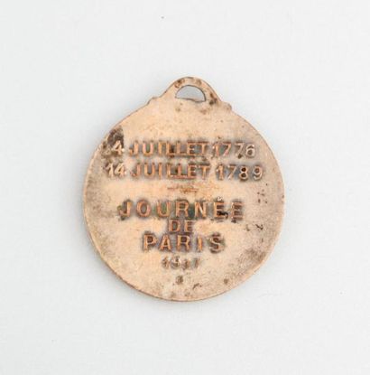 null Médaille Washington/Lafayette juillet 1776 - 14 juillet 1789

Journée de Paris...