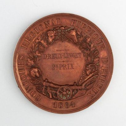 null Médaille Napoléon III Empereur - Concours régional hippique d'Evreux - Dreux...