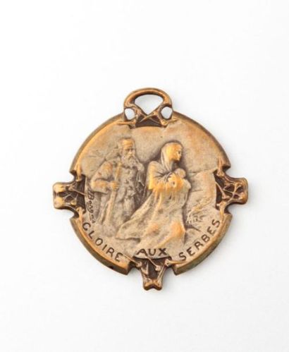 null Médaille Gloire aux serbes 1916

Bronze

Signée Borgas

Diam. : 36 mm

(légère...