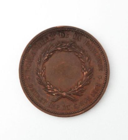 null Médaille Boulangerie de la banlieue Décret impérial du 1er novembre 1854

Cuivre

Signée...