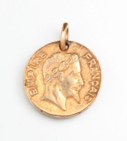 null Médaille Empire Français - Profils de Napoléon

Métal argenté

Diam. : 25 mm

(quelques...