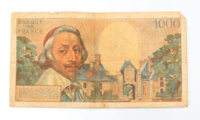 null Billet de 1000 Francs Banque de France - Richelieu - 7 avril 1955 - N°14900...