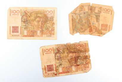 null Billets de 100 Francs Banque de France - Paysan daté 15 avril 1948 - N°577588608...