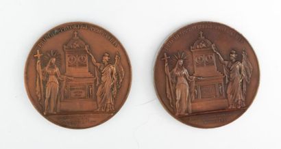 null Deux médailles en bronze, Carolus X Franc Et Nav Rex

Pro deo, pro rege pro...