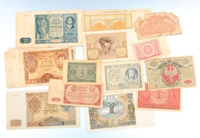 null POLOGNE

Lot de quinze billets dont : un zloty 1941 (1), un zloty1946 (1), cinq...