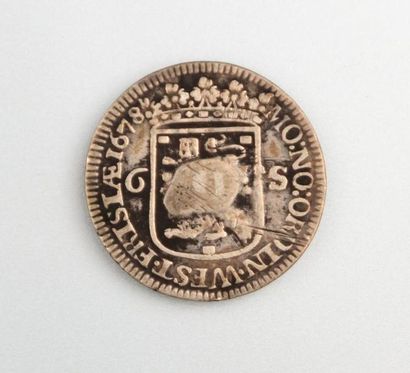null HOLLANDE

Une pièces en argent West Friessland, 6 stuivers 1678

Poids : 3,08...