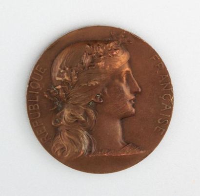 Médaille en bronze, République française,...