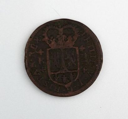 null ESPAGNE

Quatre maravedis Philippe V de 1720

Diam . : 26 mm

(usures)