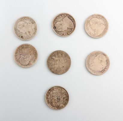 null ETATS PONTIFICAUX

Lot de sept pièces de dix soldi Pie IX 1868 (1868), les autres...