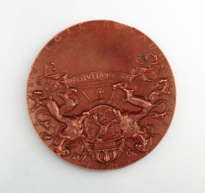 null Médaille en cuivre de l'exposition internationale Bruxelles 1897, Royaume de...