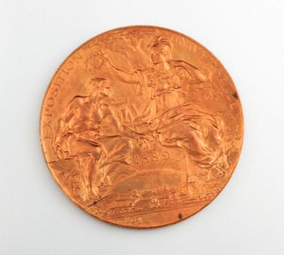 null Médaille en bronze Exposition universelle 1889 marquée Requier

Graveur : Louis...