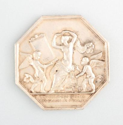 Médaille octogonale en argent manufacture...