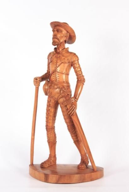 Sculpture en bois représentant Don Quichotte

(manques)

Haut....