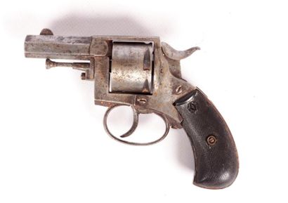 null Revolver type British Bulldog cal 12 mm - barillet à cinq chambres poinçonné...