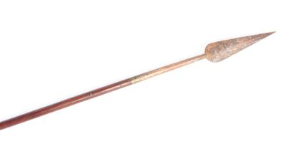 null sagaie, arme de jet à talon, Afrique noire, 183 cm, XIXème
