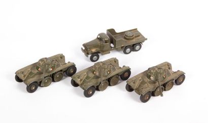 null Lot de jouets miniatures composé de véhicules militaires dont un camion FPM...