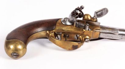 null Pistolet règlementaire français de cavalerie modèle 1777 - coffre bien marqué...