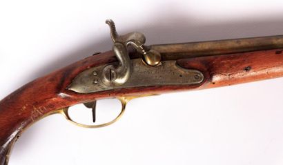 null Pistolet d'arçon, canon rond de 29 cm cal 18 mm, tonnerre avec bourrelet poinçonné...