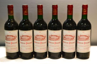 null 6 Blles	CH. PASCAUD	Bordeaux Sup.	1990

	Et. excellentes. N : bas goulot / limite...