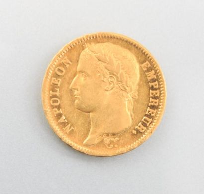 Pièce en or, 40 Francs - Napoléon Empereur,...