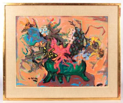 null ALDE Yvette (1911-1967)

Bouquet de fleurs en jardinière

Gouache

Signée en...