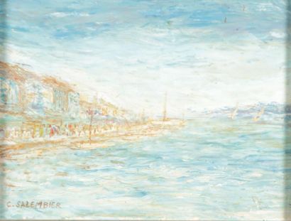 null SALEMBIER C. (XXème siècle)

Paysage de bateaux amarrés au port

Huile sur panneau...