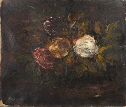 ARAR René (1908 - 1973) 
Bouquet de roses...