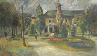 null ARAR René (1908-1973)

Eglise Saint Seurin 

Huile sur isorel 

Signée en bas...