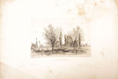 null LALANNE Maxime (1827-1886) dessinateur & graveur

Paysage lacustre

Fusain

Signé...