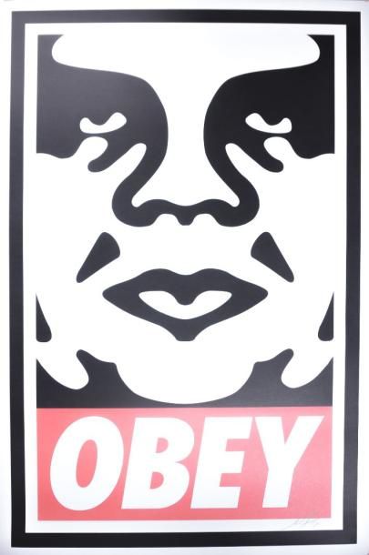  FAIREY Shepard (né en 1970) 
Obey 
Impression offset sur papier signé et daté en...