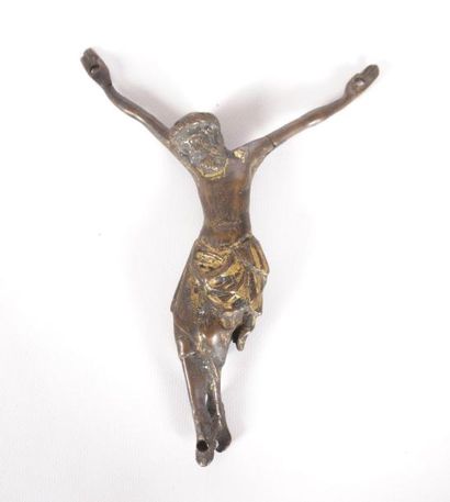 null Christ en bronze habillé d'un dessin de transition entre le colobium et le perizonium,...