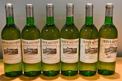 null 6 Blles	CH. DE LUCQUES 	Bordeaux Blanc	1987

	Et.: 4 excellentes, 2 un peu tachées....