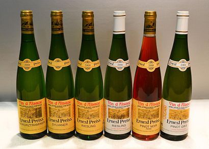 null Lot de 6 blles de vins d'Alsace mise E. Preiss comprenant :		

1 Blle	GEWURZTRAMINER...