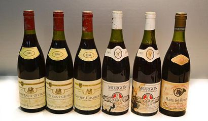 null Lot de 6 blles comprenant :		

2 Blles	NUITS ST GEORGES mise Thorin-Chambert		1986

1...