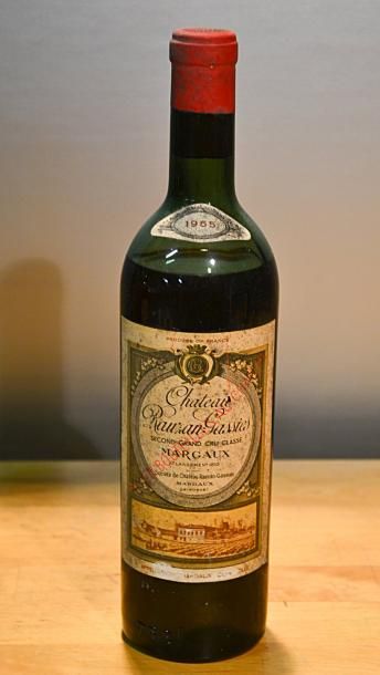 null 1 Blle	CH. RAUZAN GASSIES	Margaux GCC	1955

	Et. fanée et tachée, parfaitement...