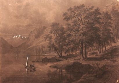 null PENSÉE Charles François J. (1799-1871)

Bord de lac animé

Fusain avec rehaut...