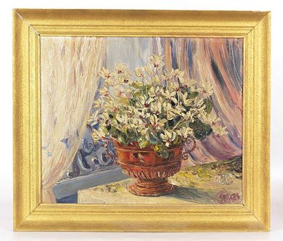 null ELVIE C. (XXème siècle)

Bouquet de cyclamens

Huile sur toile.

Signée en bas...