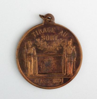null Médaille de tirage au sort de l'armée, Conscrits, 1891, n°655

Graveur : Vieuxmaire

Diam....