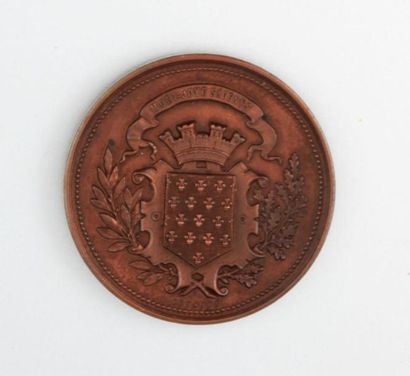 null Médaille en cuivre, Arrondissement de Saint Denis (Seine), concours de chant,...
