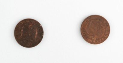 null NAPOLEON III (1852-1870)

Deux pièces de un centime Napoléon III empereur tête...