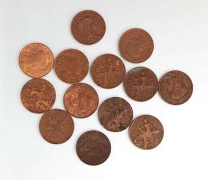 null TROISIEME REPUBLIQUE (1871-1940)

Treize pièces de dix centimes Daniel Dupuisdont...