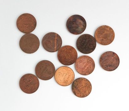 null TROISIEME REPUBLIQUE (1871-1940)

Treize pièces de 2 centimes Daniel Dupuis...