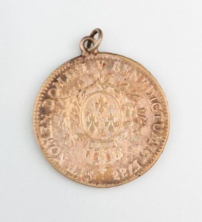 null Médaille Louis XVI Sit nomen Domini V Benedictum 1788

Bronze argenté

Diam....