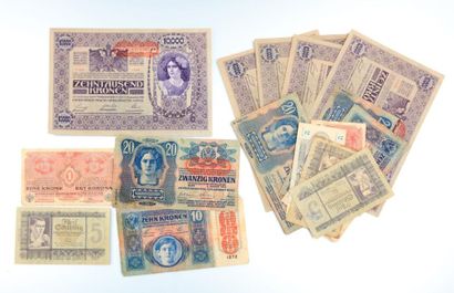 null AUTRICHE

Lot de dix huit billets composé de un krone oestterreichish 1916 (2),...