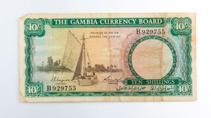 null GAMBIE

Un billet The Gambia Currency Board Ten shillings Série B - N°929755

(salissures,...